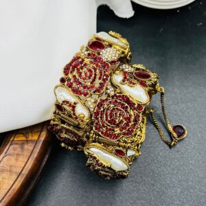 Royal Red Rose Bridal Bangles – Elegant Handcrafted Beauty