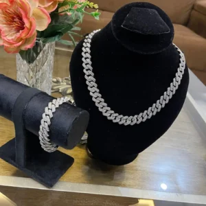 💎 sparkling stone studded necklace & bracelet set 💎